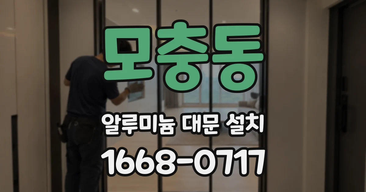 모충동 알루미늄 대문 설치