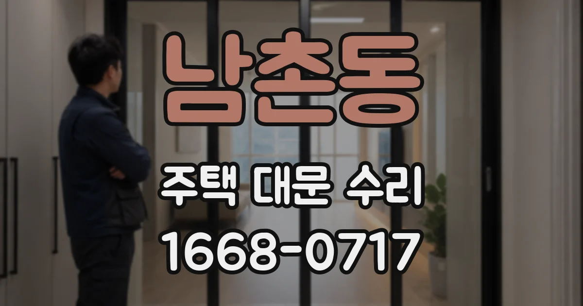 남촌동 주택 대문 수리