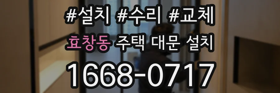 효창동 주택 대문 설치
