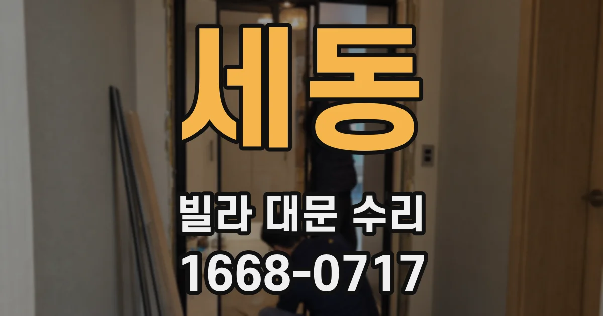 세동 빌라 대문 수리