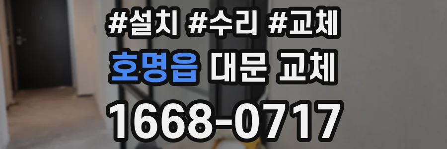 호명읍 대문 교체