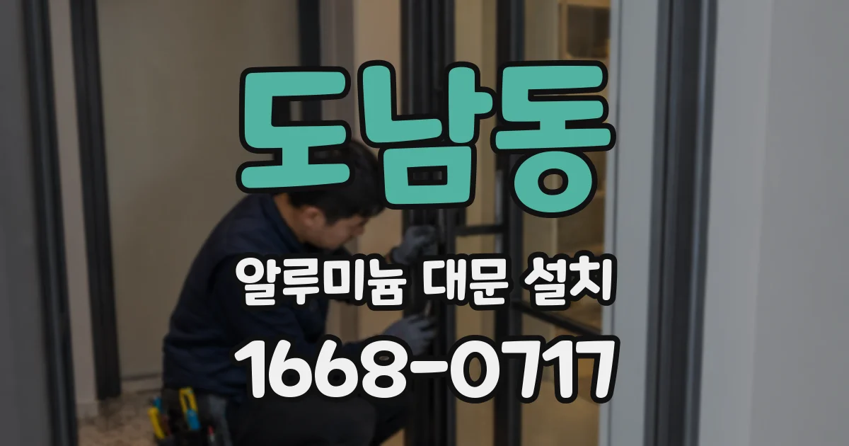 도남동 알루미늄 대문 설치