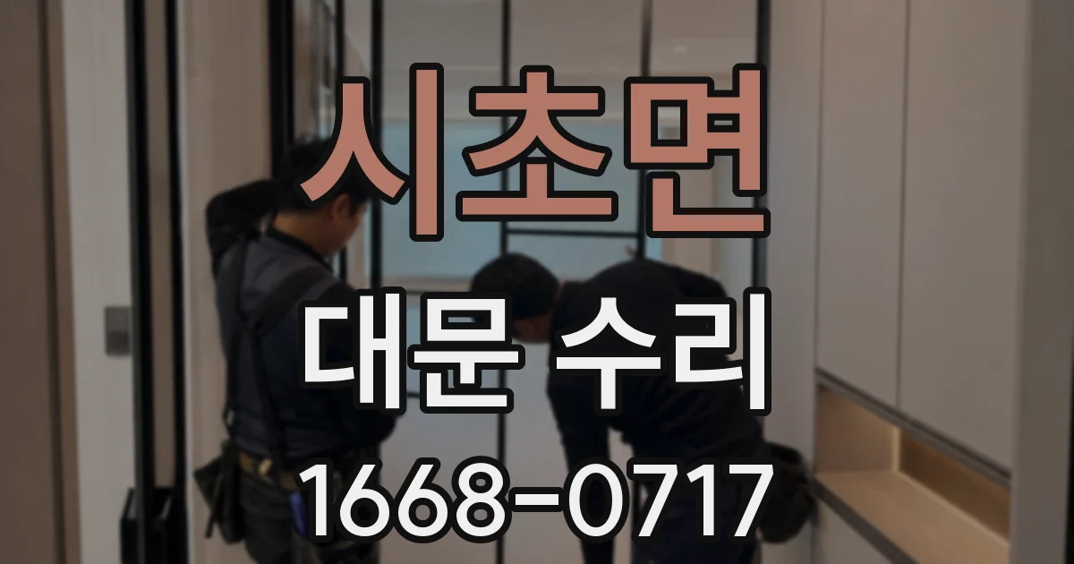 시초면 대문 수리