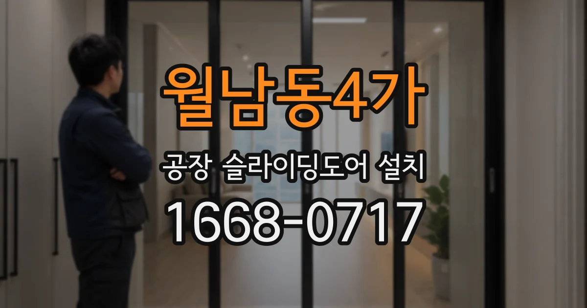 월남동4가 공장 슬라이딩도어 설치