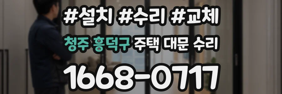 청주 흥덕구 주택 대문 수리