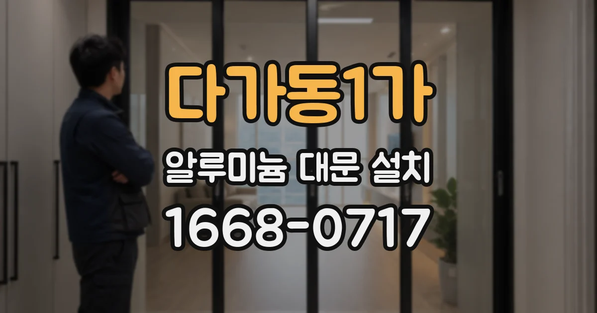 다가동1가 알루미늄 대문 설치