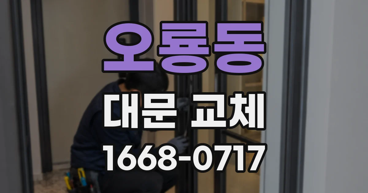 오룡동 대문 교체