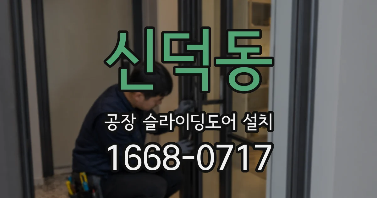 신덕동 공장 슬라이딩도어 설치