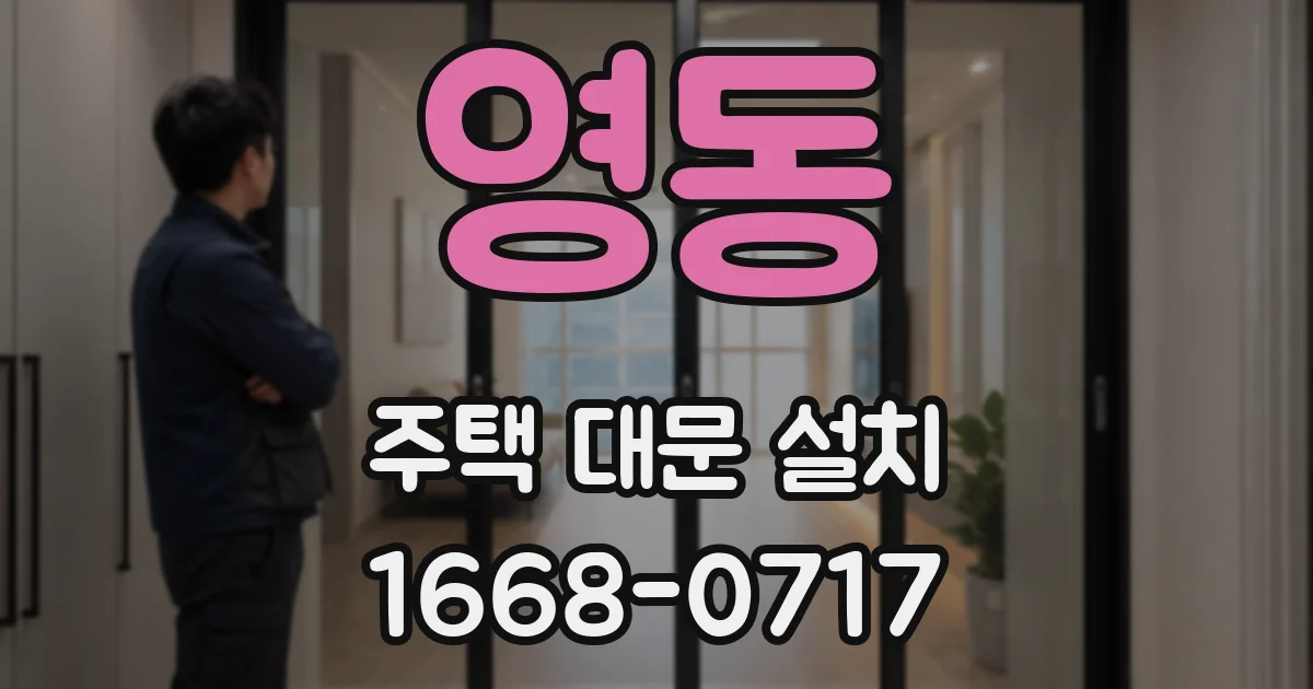 영동 주택 대문 설치