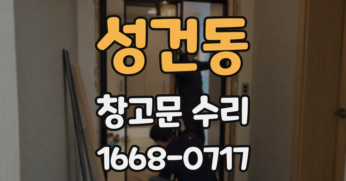성건동 창고문 수리