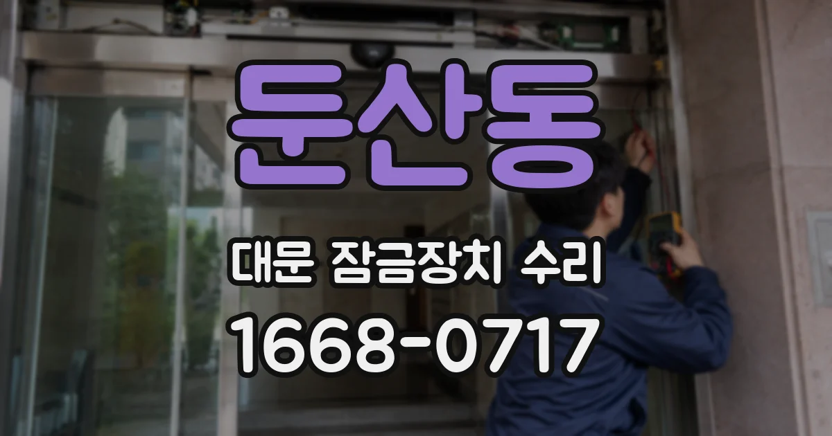 둔산동 대문 잠금장치 수리