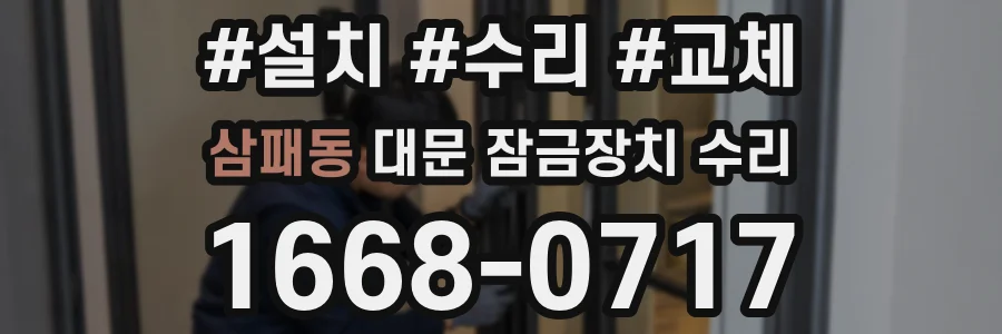 삼패동 대문 잠금장치 수리