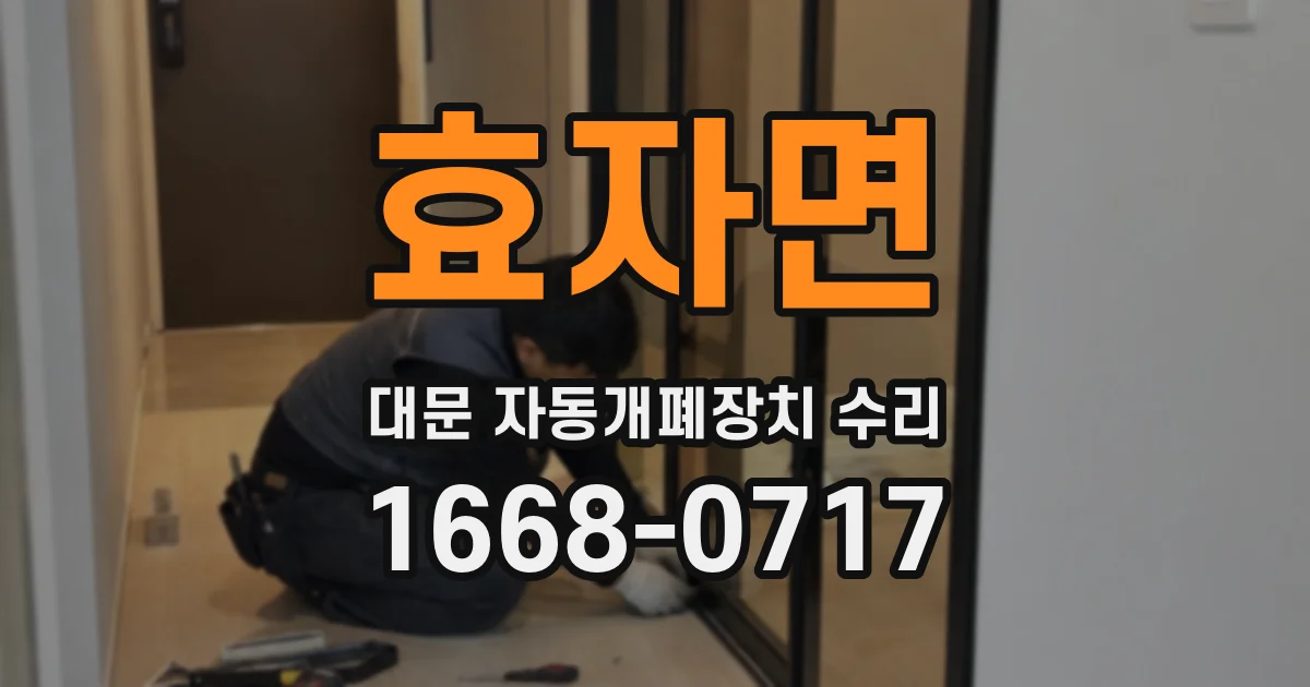 효자면 대문 자동개폐장치 수리