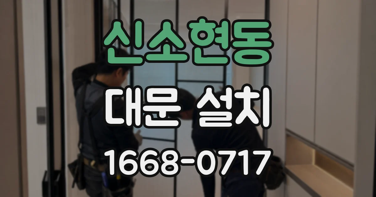 신소현동 대문 설치