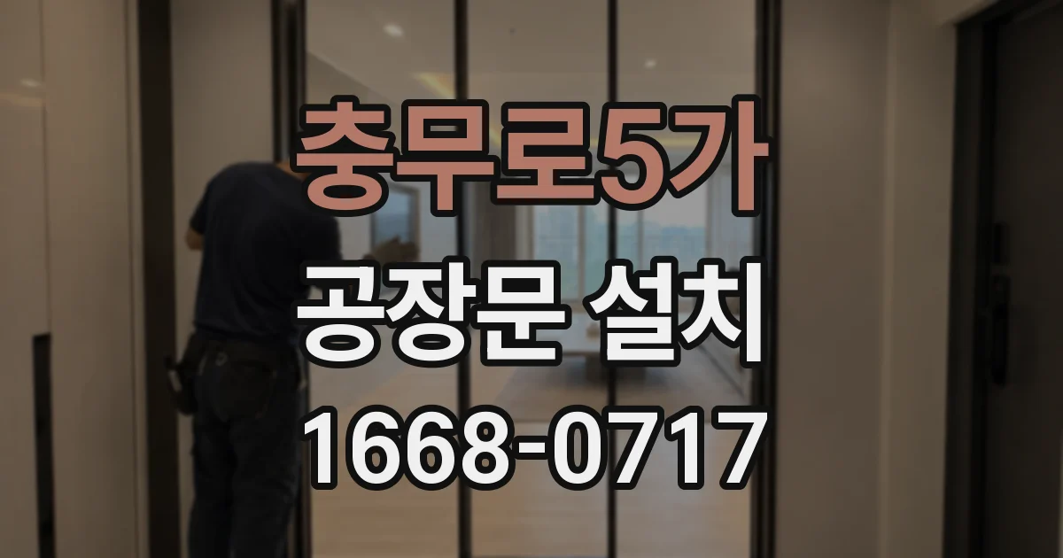 충무로5가 공장문 설치