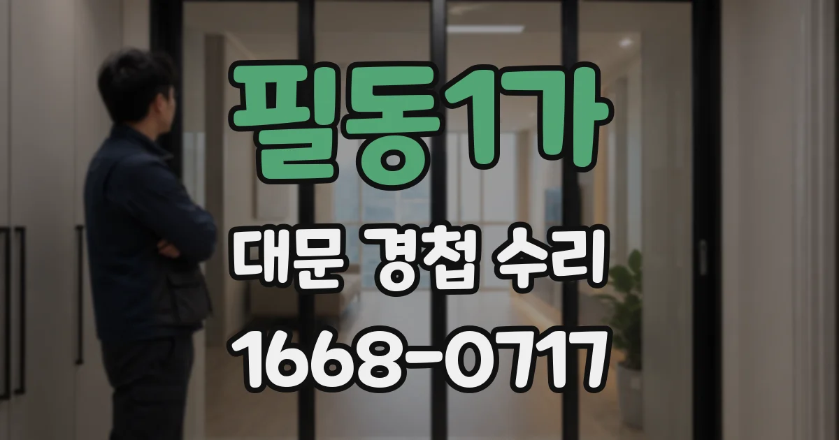 필동1가 대문 경첩 수리