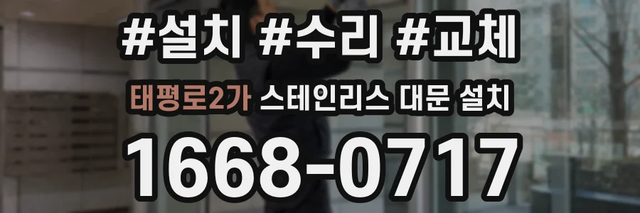 태평로2가 스테인리스 대문 설치