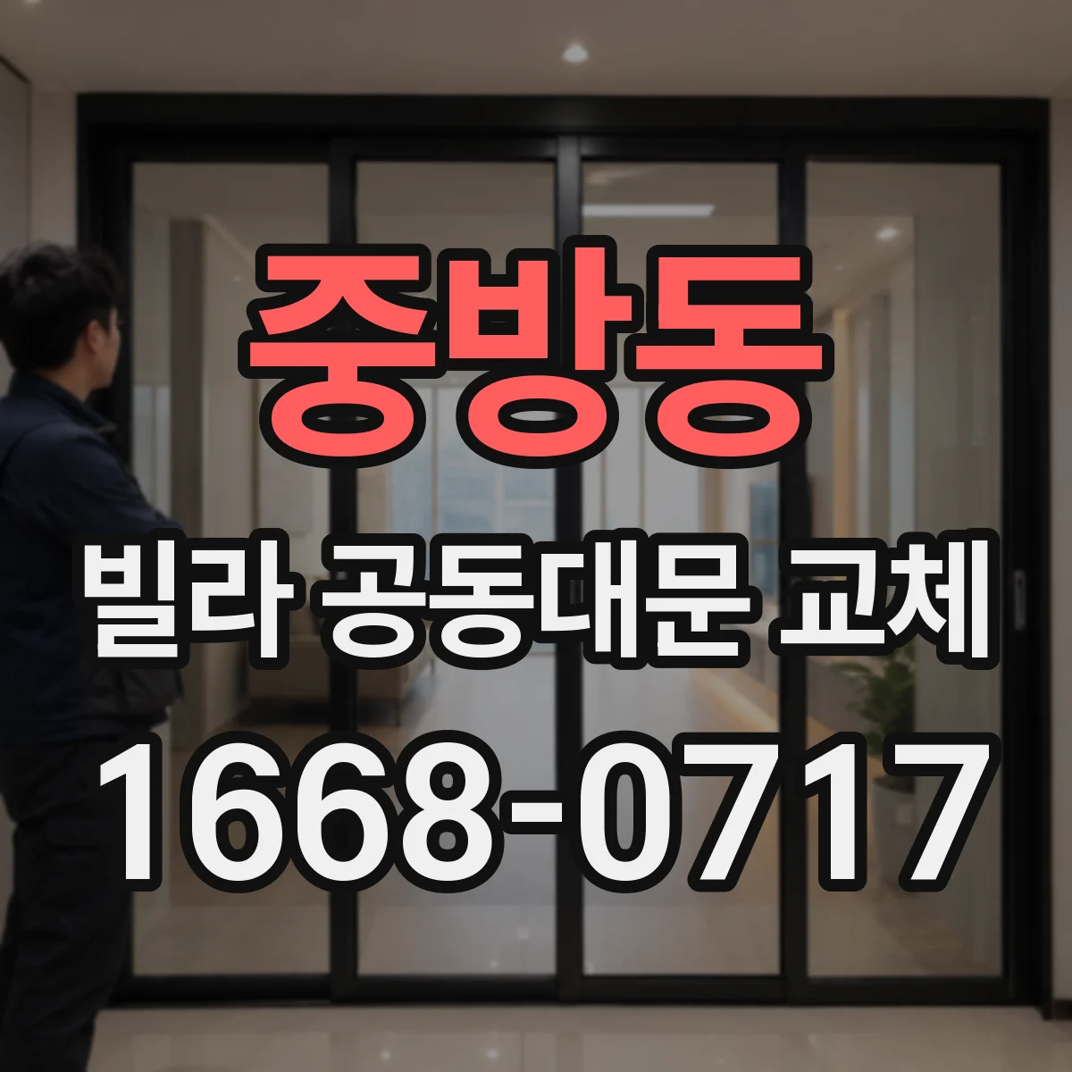 중방동 빌라 공동대문 교체