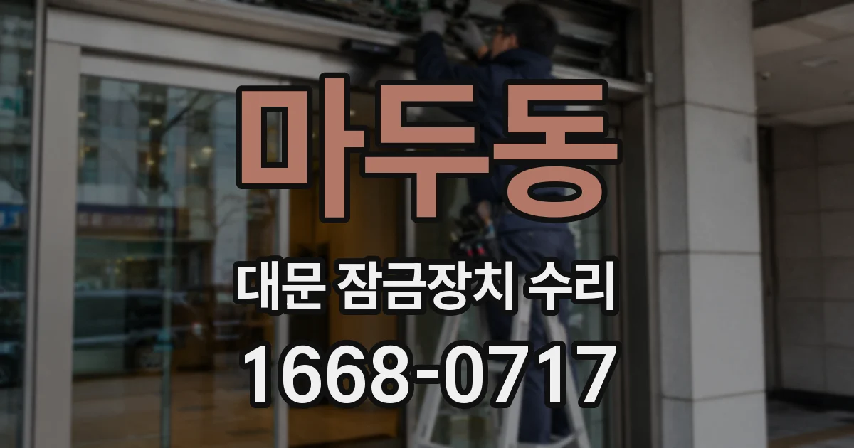 마두동 대문 잠금장치 수리