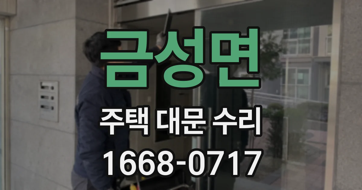 금성면 주택 대문 수리