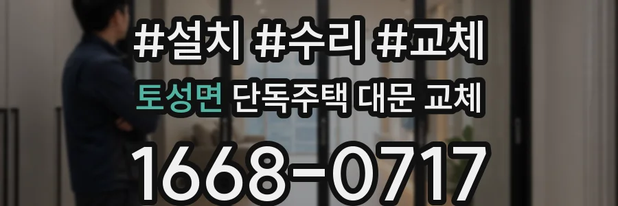 토성면 단독주택 대문 교체