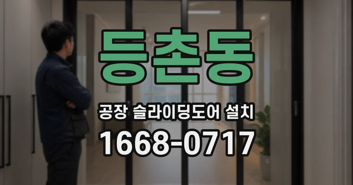 등촌동 공장 슬라이딩도어 설치