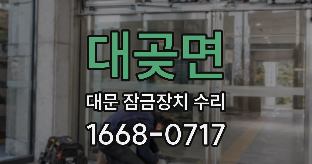 대곶면 대문 잠금장치 수리
