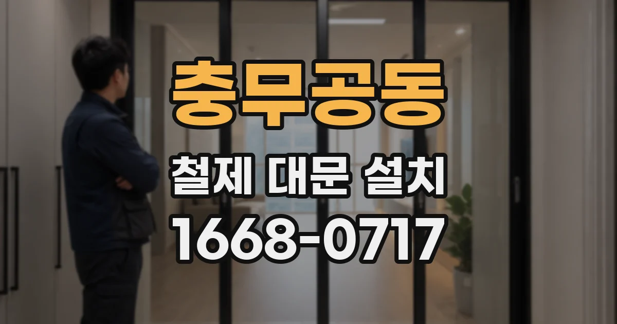 충무공동 철제 대문 설치