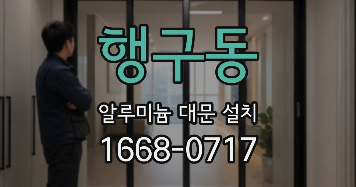 행구동 알루미늄 대문 설치