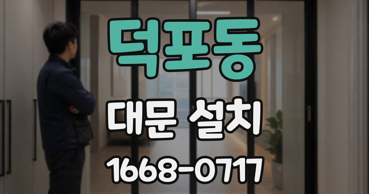 덕포동 대문 설치
