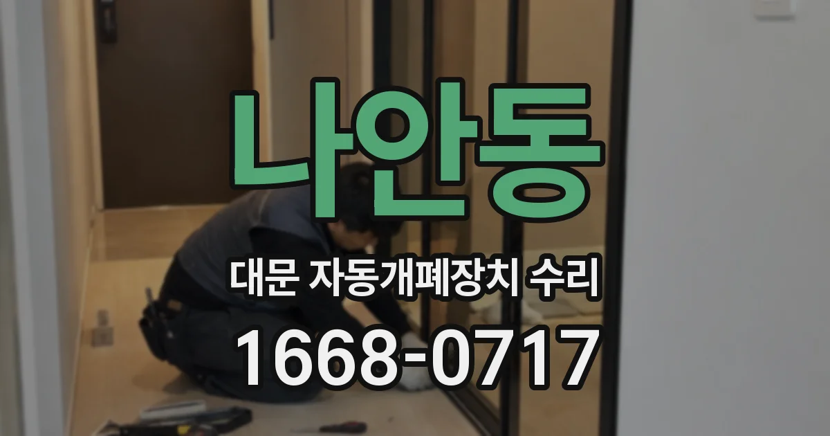 나안동 대문 자동개폐장치 수리