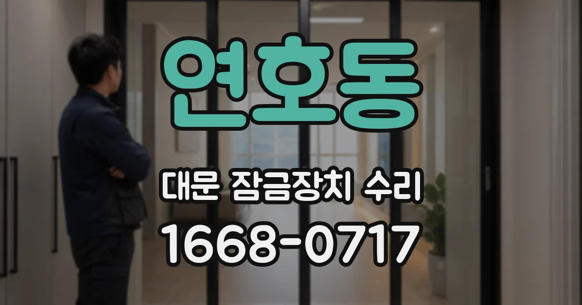 연호동 대문 잠금장치 수리