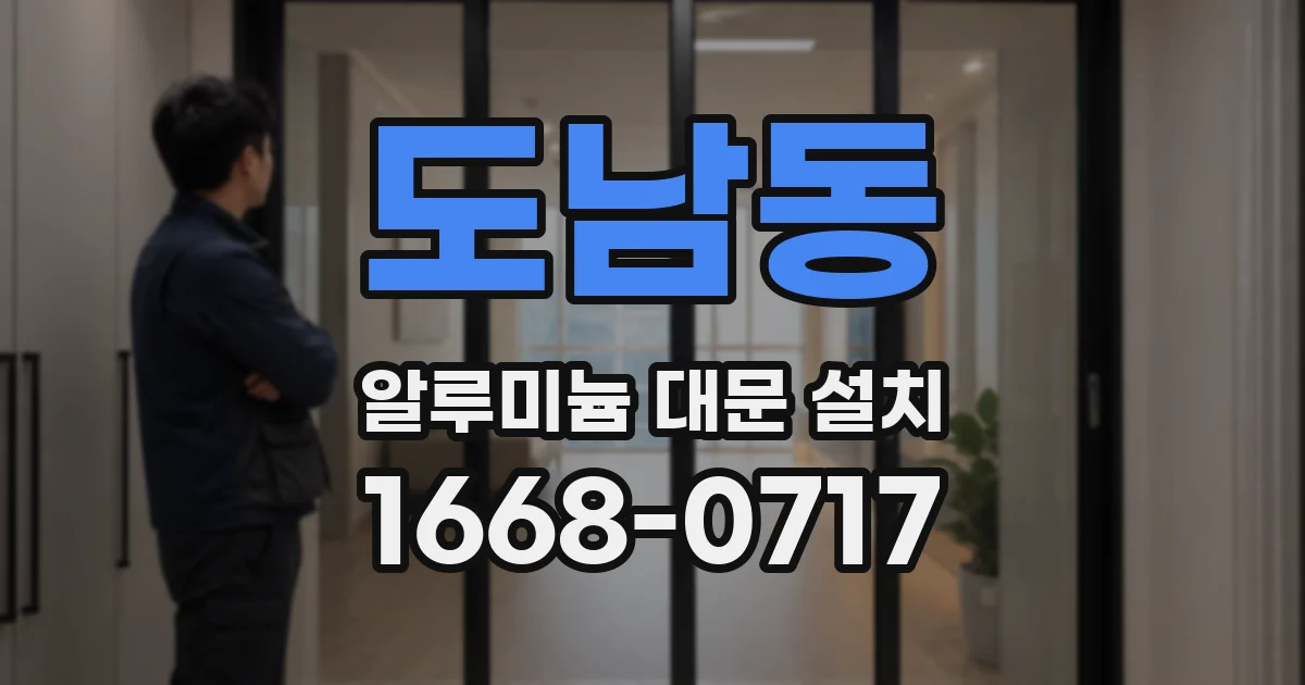 도남동 알루미늄 대문 설치