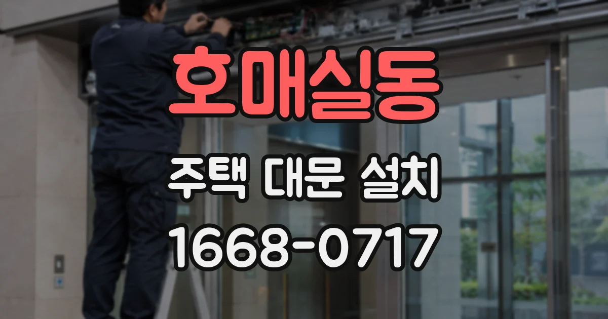 호매실동 주택 대문 설치