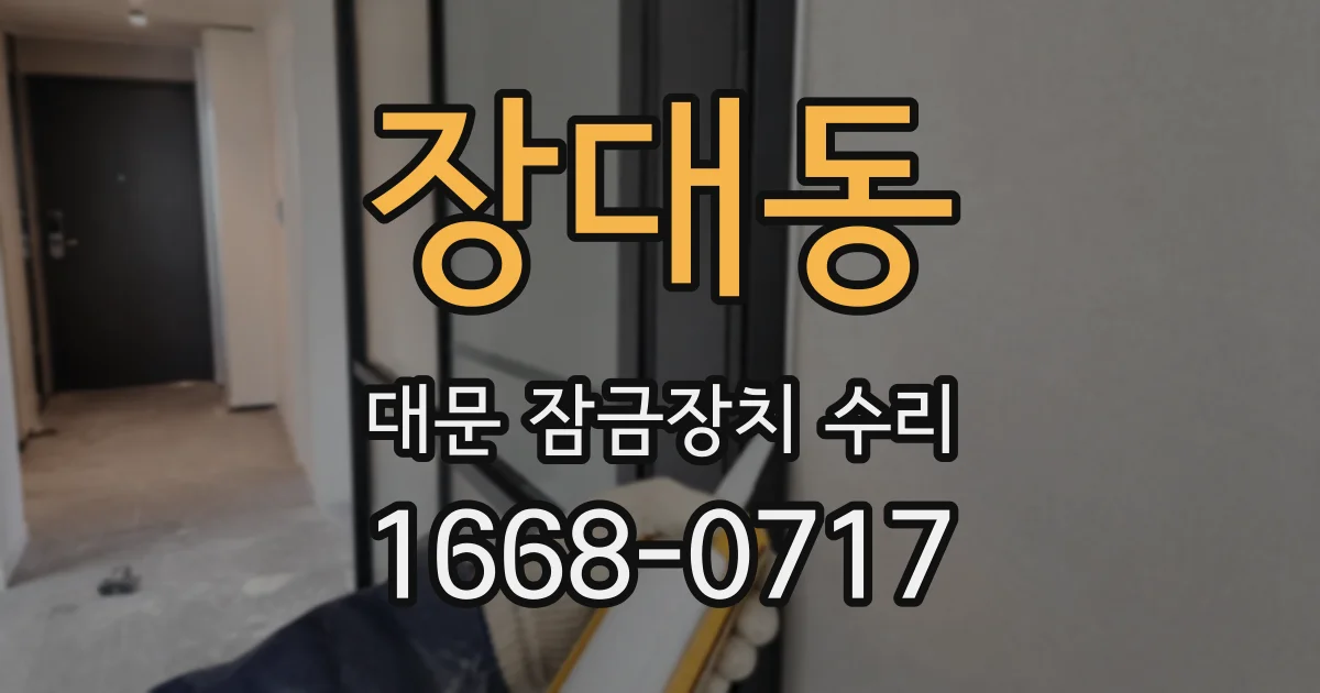 장대동 대문 잠금장치 수리