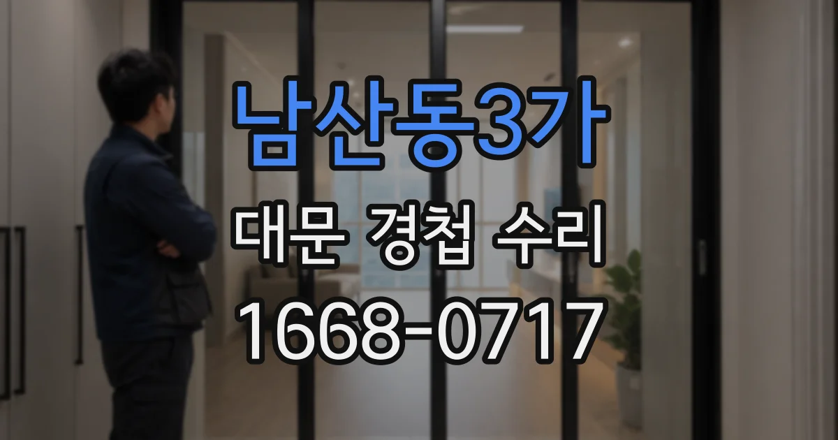 남산동3가 대문 경첩 수리