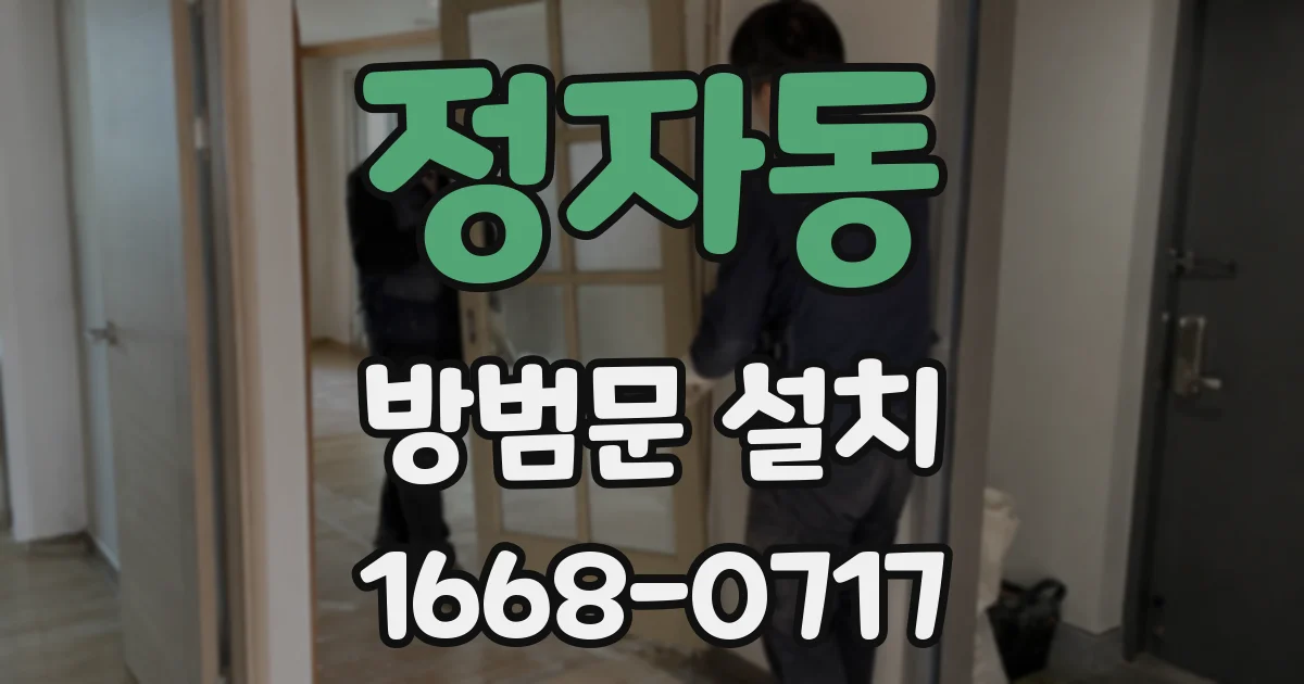 정자동 방범문 설치