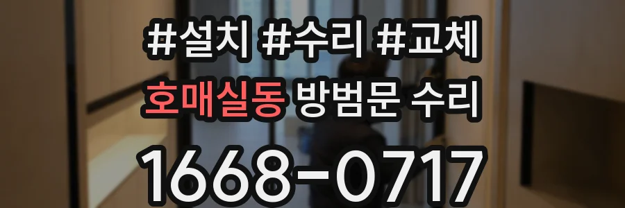 호매실동 방범문 수리