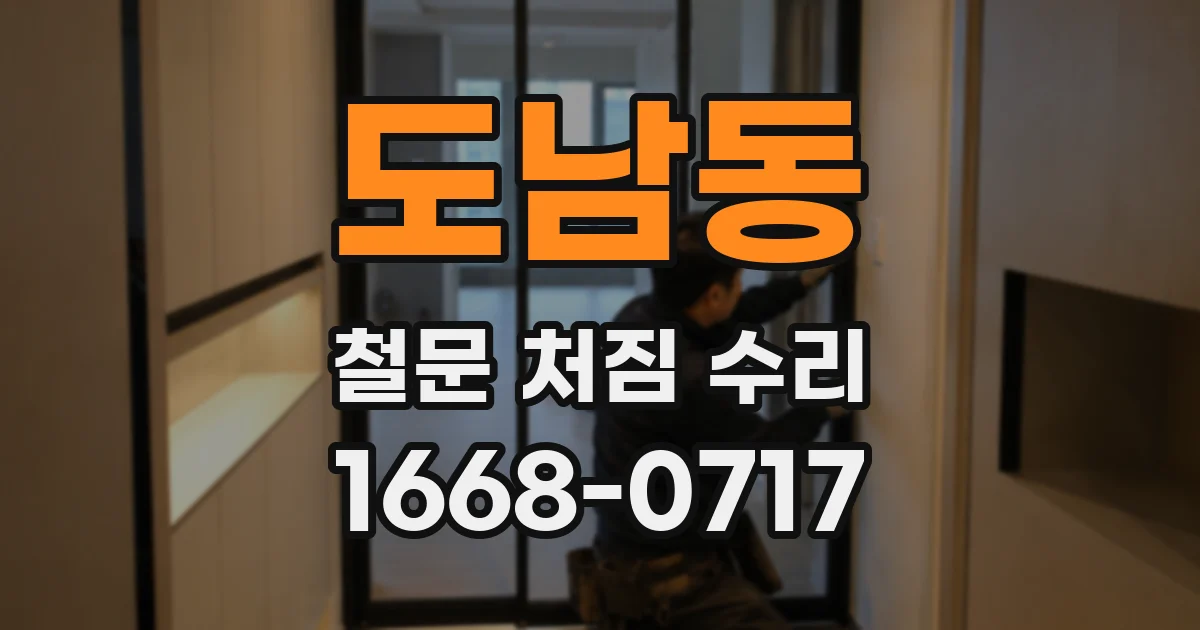 도남동 철문 처짐 수리