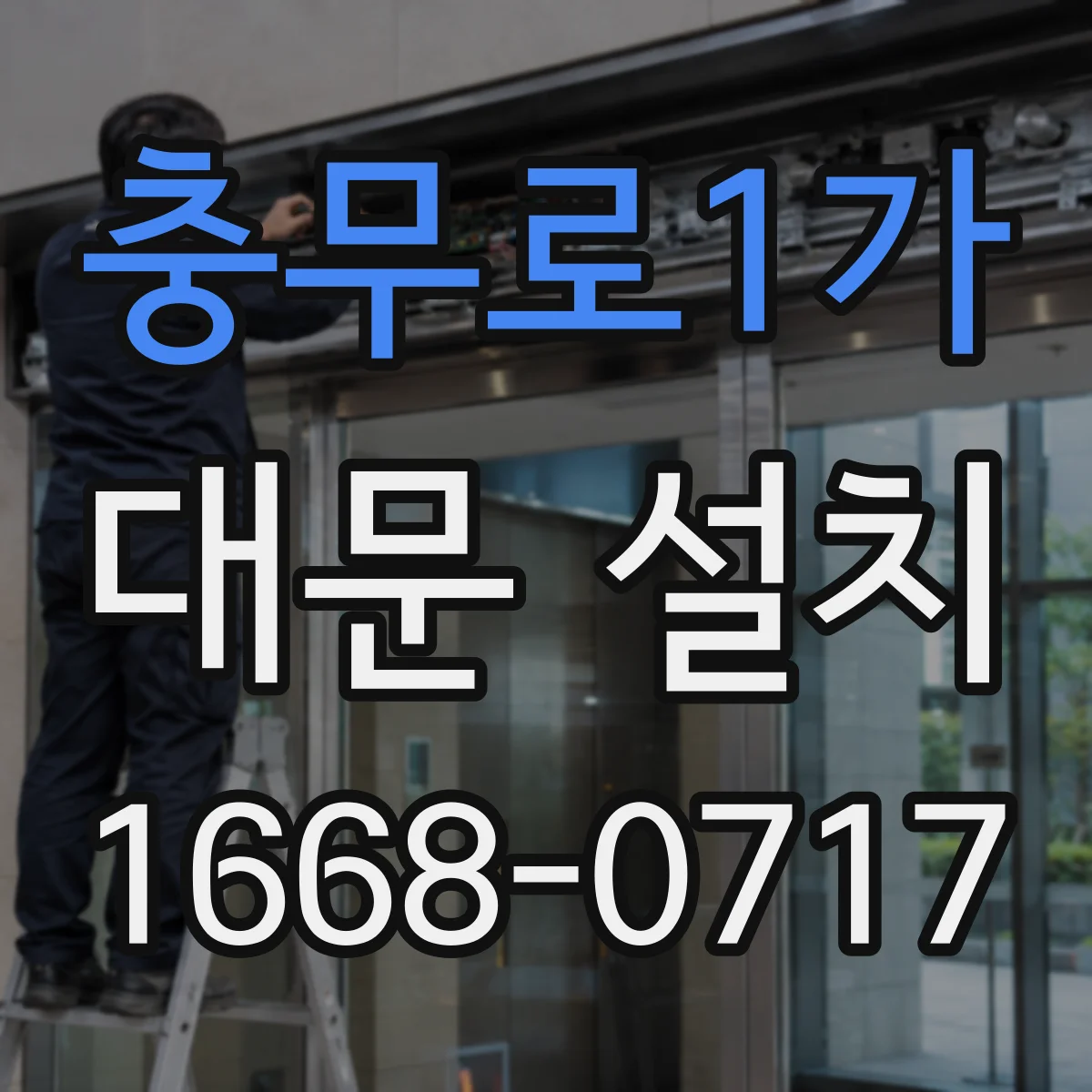 충무로1가 대문 설치