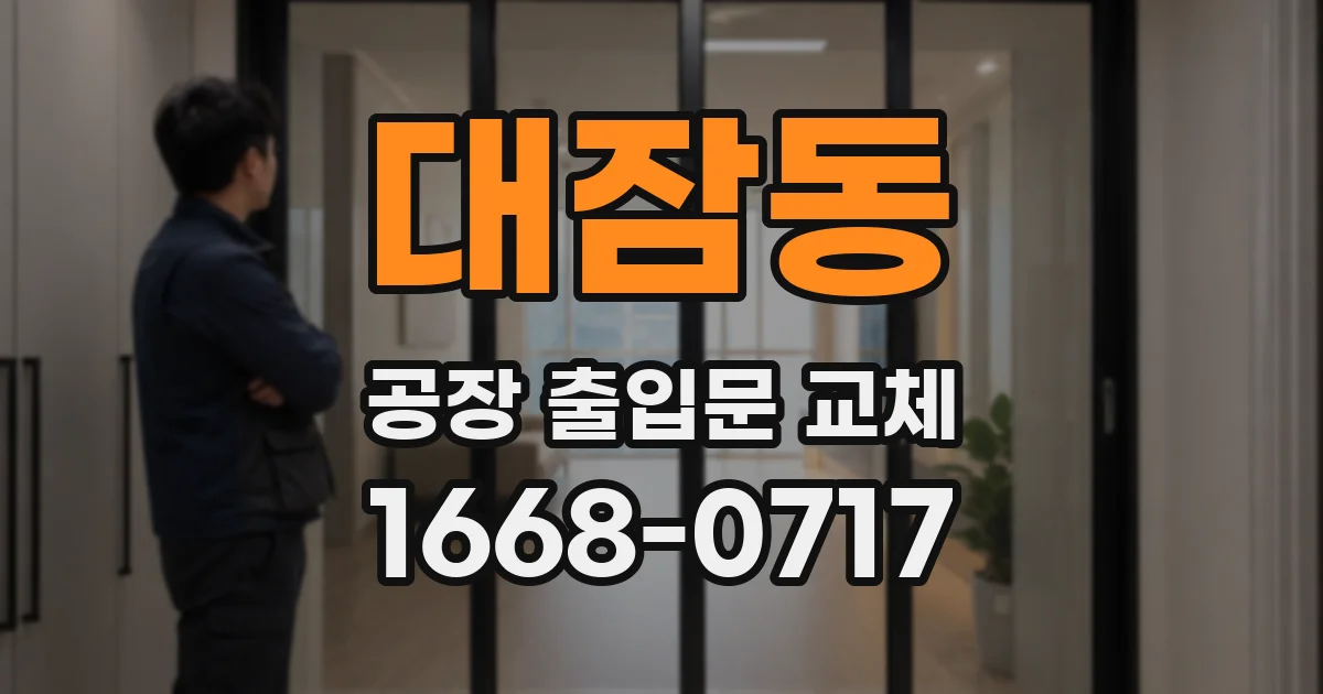 대잠동 공장 출입문 교체