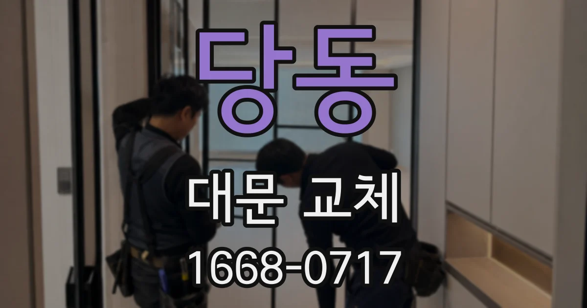 당동 대문 교체