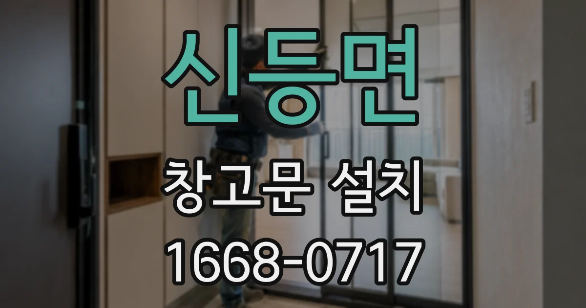 신등면 창고문 설치