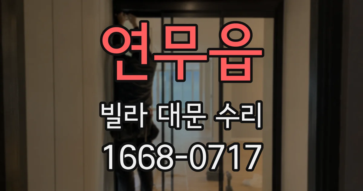 연무읍 빌라 대문 수리