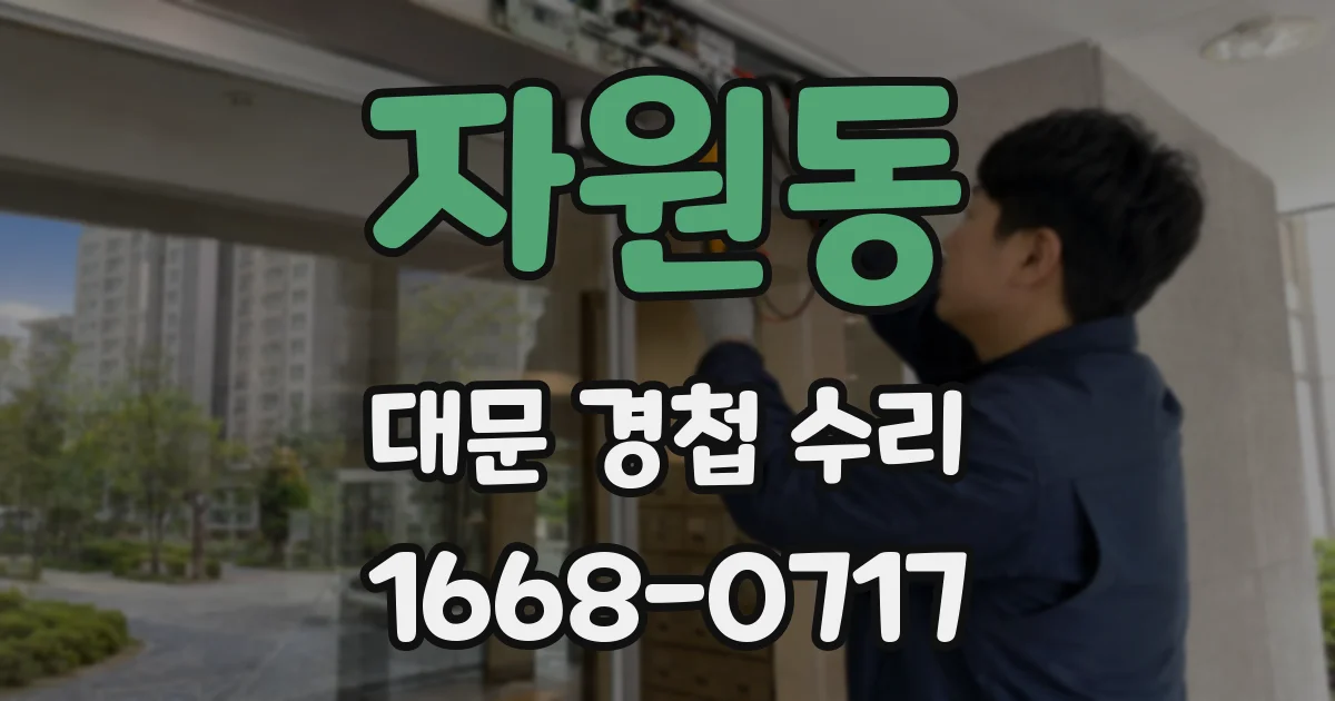 자원동 대문 경첩 수리