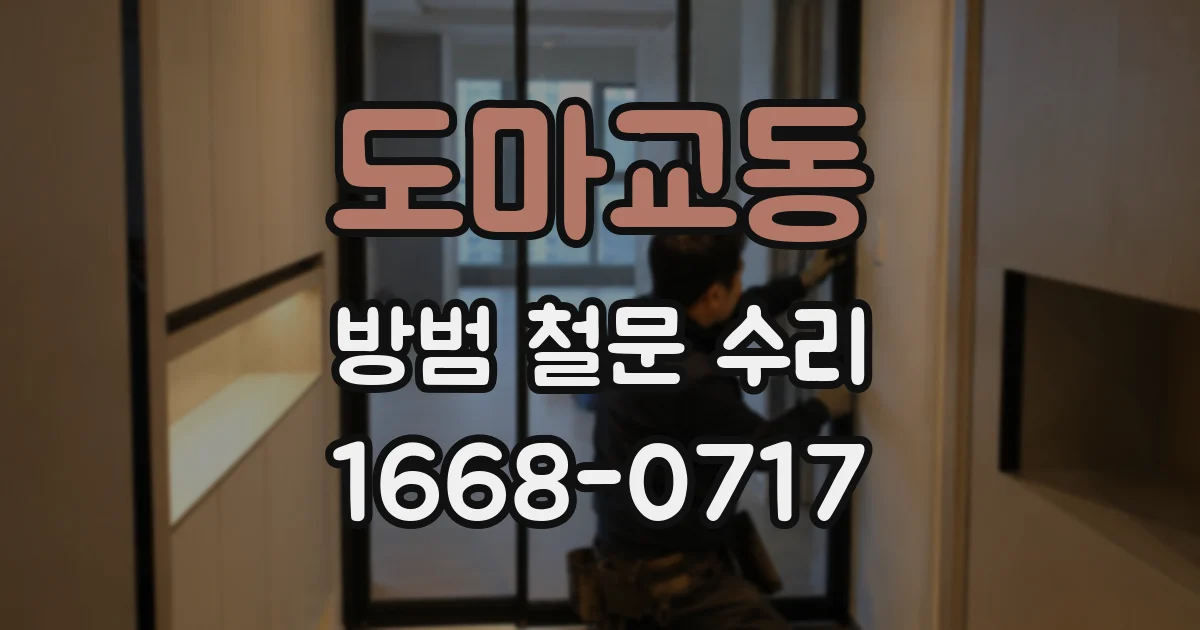 도마교동 방범 철문 수리