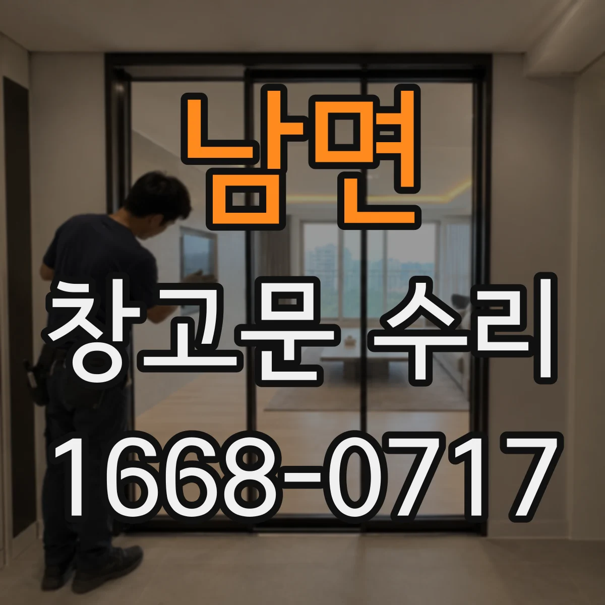 남면 창고문 수리