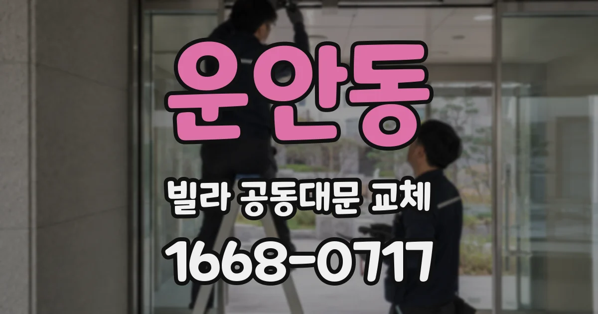 운안동 빌라 공동대문 교체