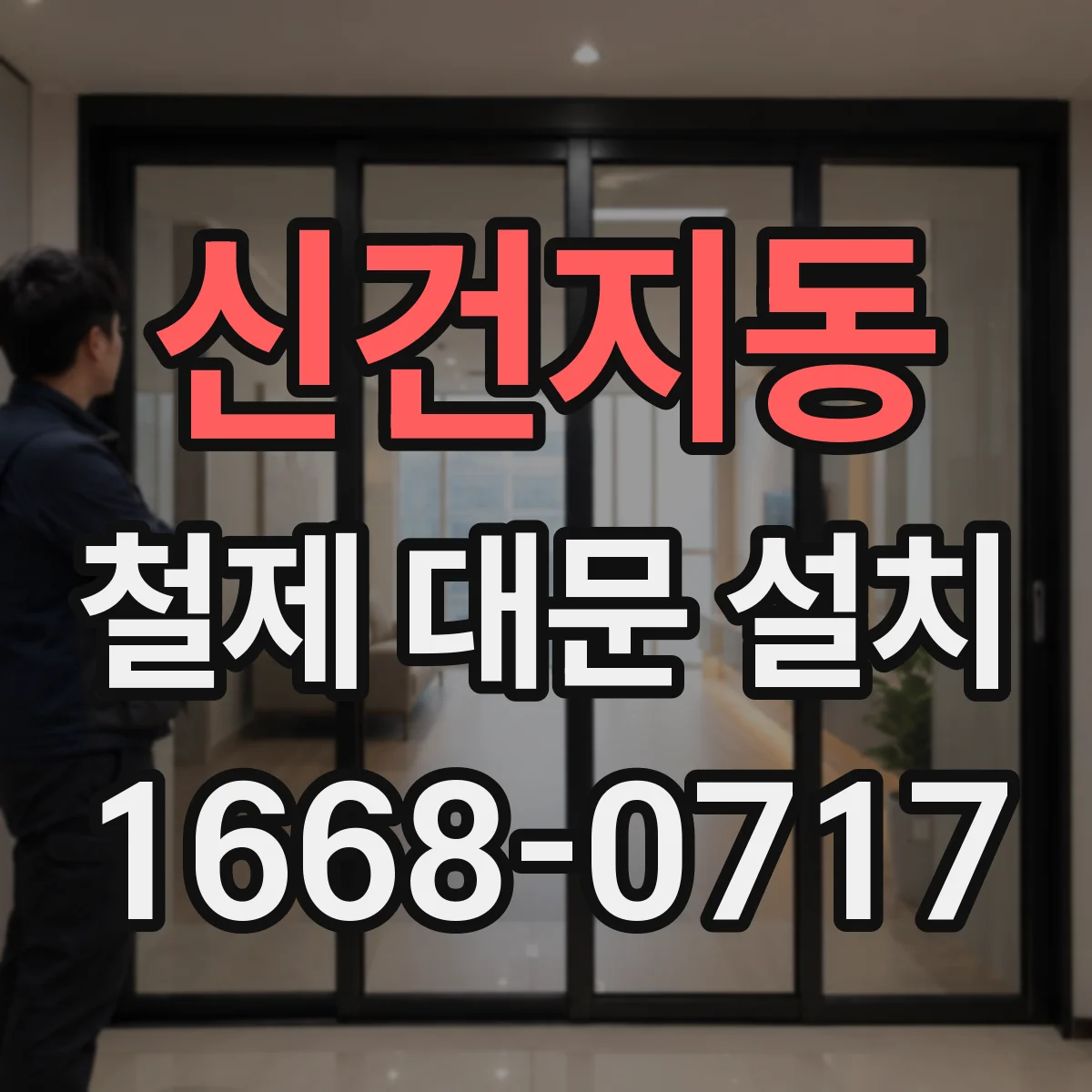 신건지동 철제 대문 설치