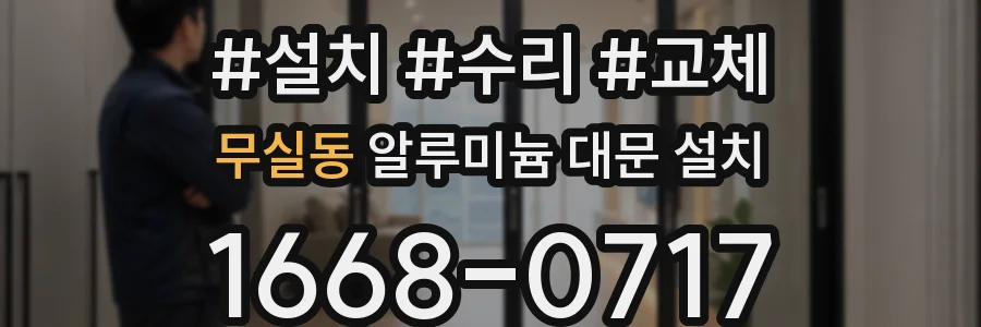 무실동 알루미늄 대문 설치
